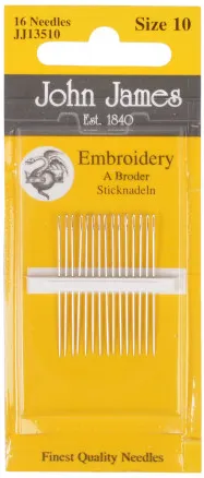 John James Broderinålar Storlek 10 - 16 st