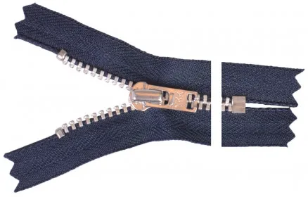 YKK Aluminium dragkedja 12cm 4mm Marinblå