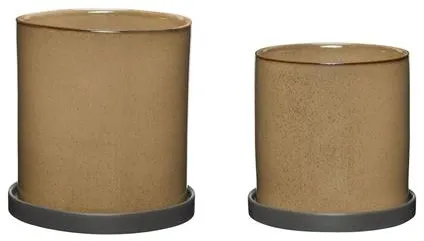 Hübsch Era Glas Kruka Set om 2